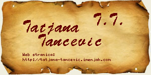 Tatjana Tančević vizit kartica